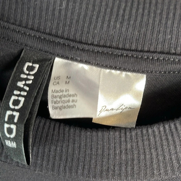 H&M + Dua Lipa Collab Baggy Oversized Graphic Band Tee Black Don’t Start Now M - Picture 8 of 11